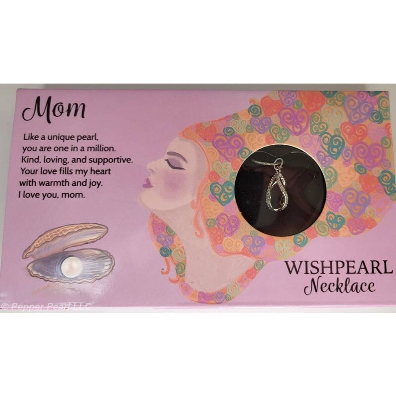 WishPearl Necklace Oyster Cage Pendant Chain Mom