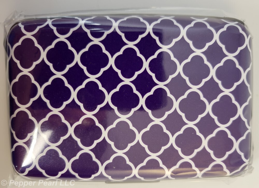 Aluminum Card Case Credit Card ID RFID Travel, Color: Purple