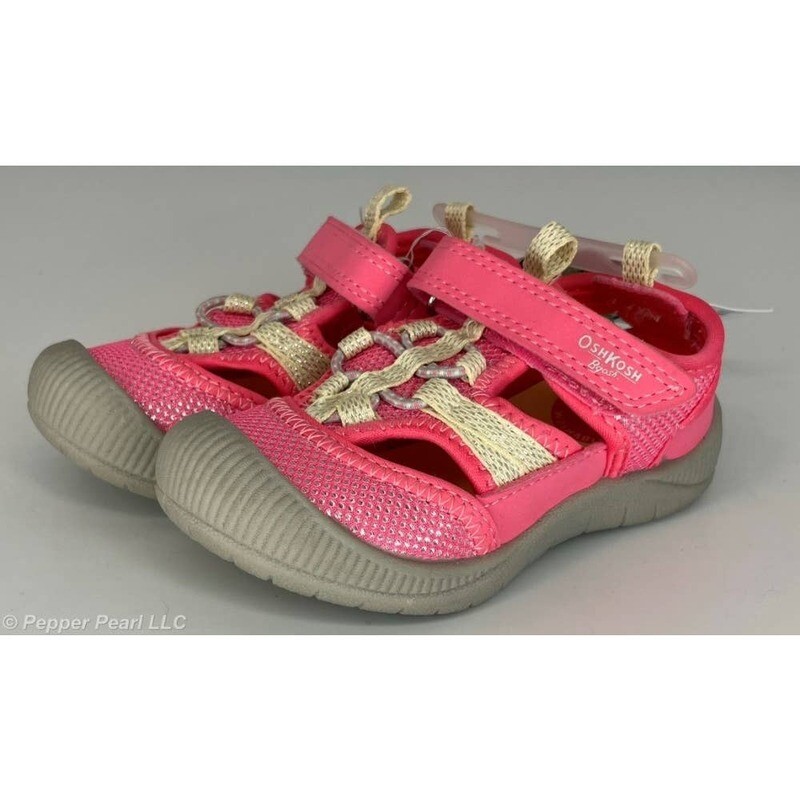 OshKosh B'gosh Toddler Pink and Gray Sandals Sizes 5, 7