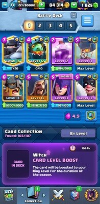 Clash Royale lvl 13 - 103 Cards - Executioner & Balloon Max + 4 lvl 13 Cards