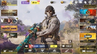 Call Of Duty Mobile lvl 150 With 2 Legendary Guns (DLQ33 Holidays + MSMC Space Station)