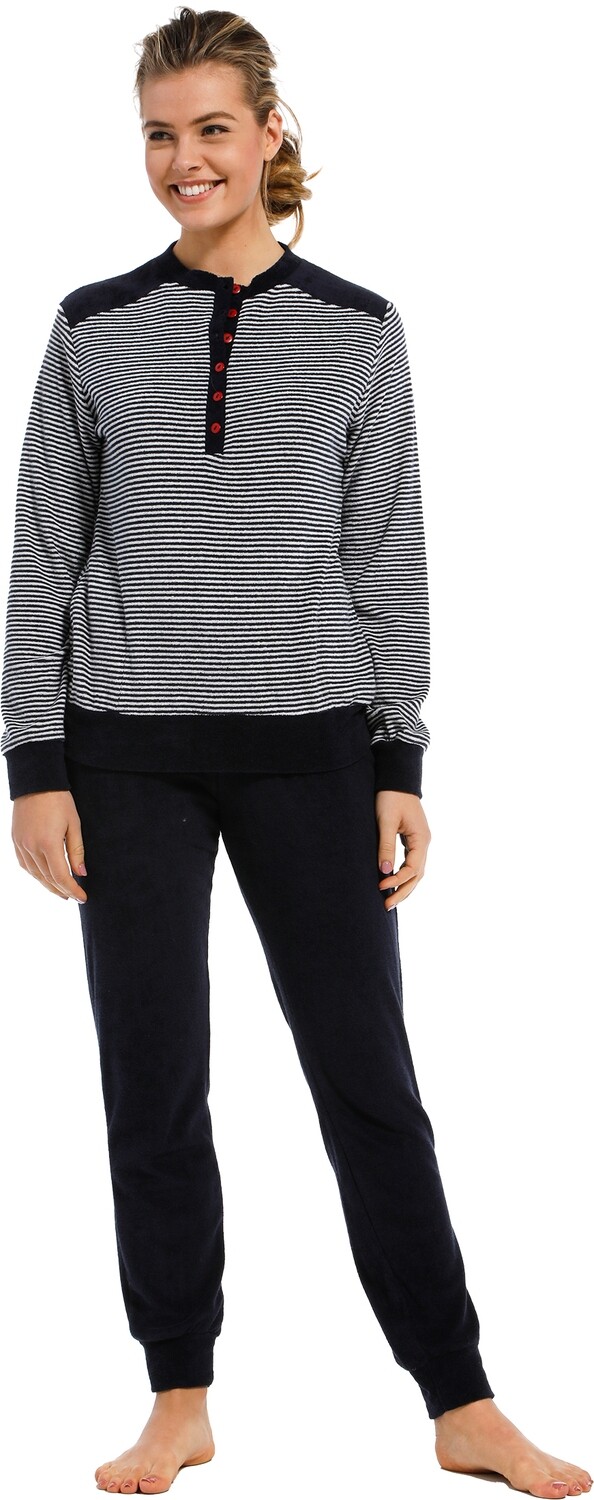 Pastunette badstof pyjama - Marine combinatie