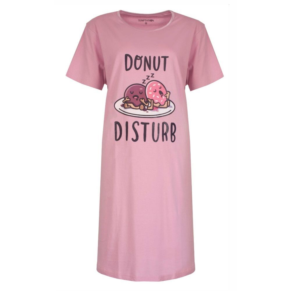 Temptation big-shirt 1321A donut distu Roze