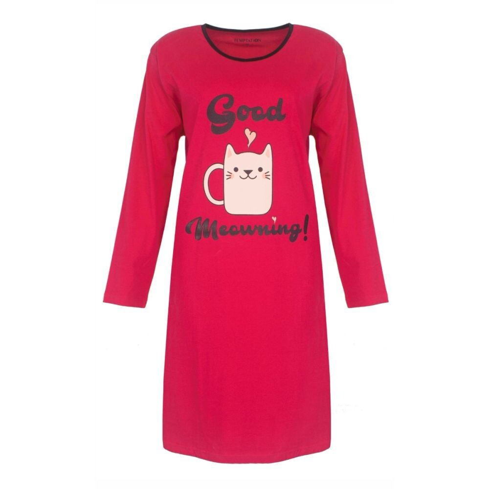 Temptation big-shirt &quot;Goodmorning&quot; - Fuchsia