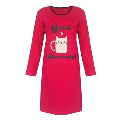 Temptation big-shirt &quot;Goodmorning&quot; - Fuchsia