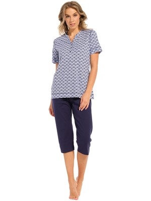 Pastunette pyjama 20241-168-4 Blauw combinatie