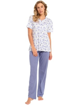 Pastunette pyjama 20241-126-6 Blauw combinatie