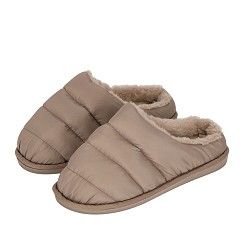 Apollo dames pantoffel - quilted Bruin