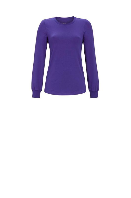 Bloomy bij Ringella Uni Paars T-Shirt met Lange Mouwen