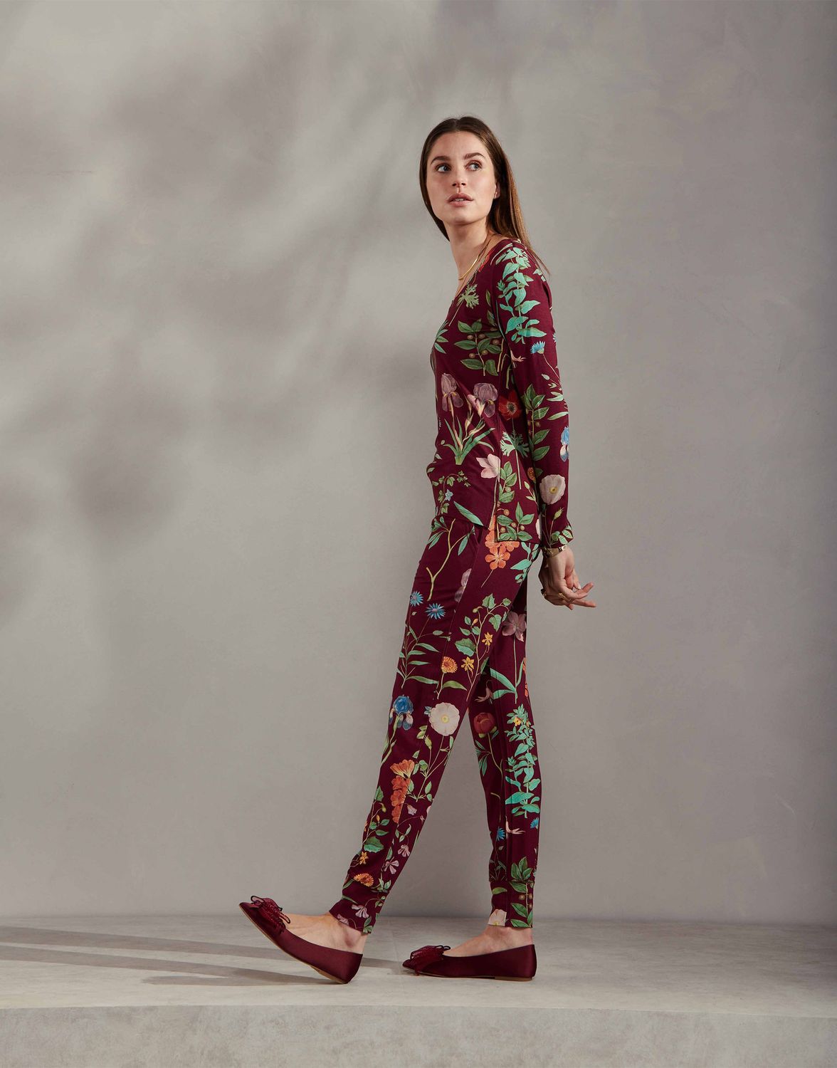 Essenza lange broek bloemenprint