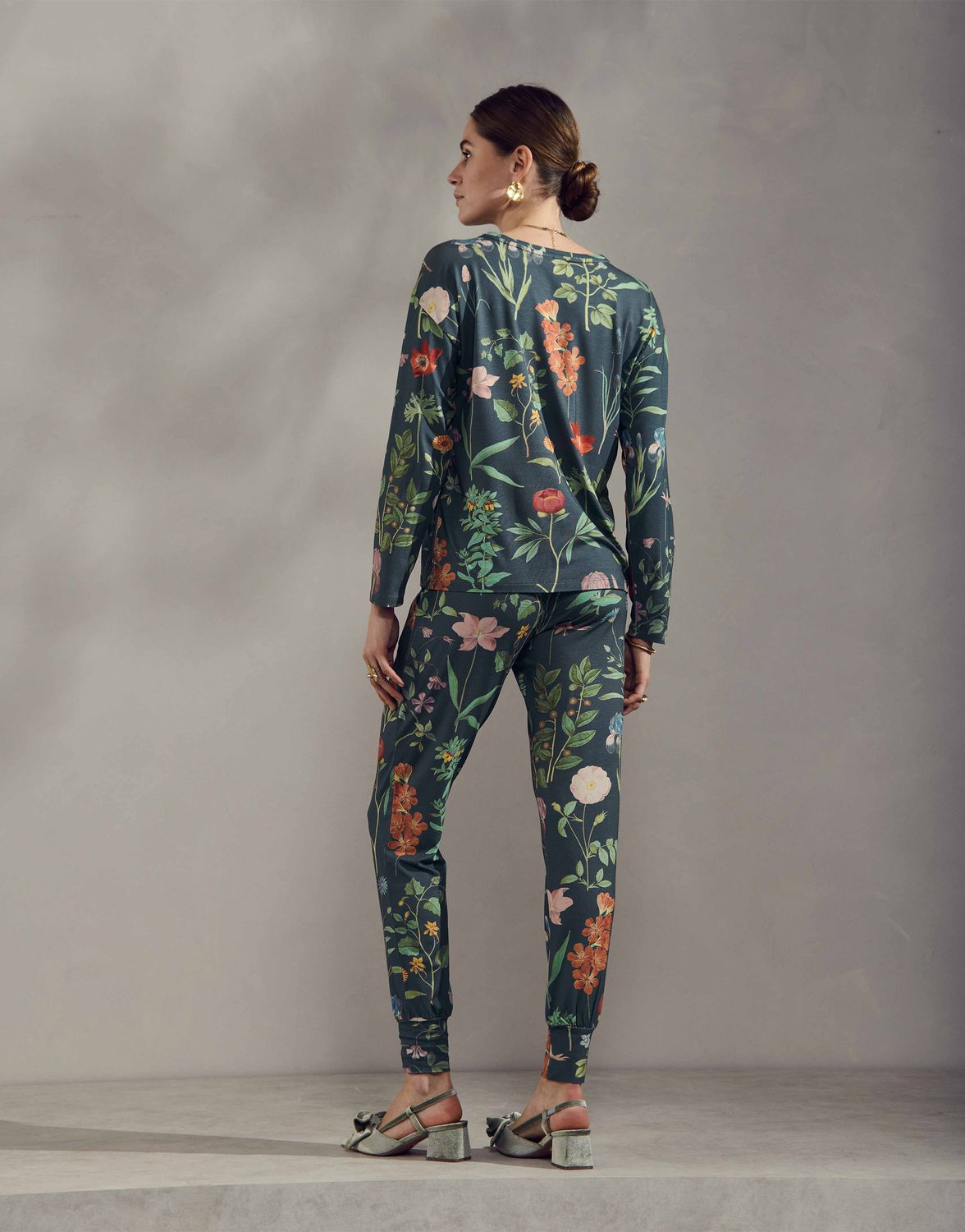 Essenza lange broek bloemenprint