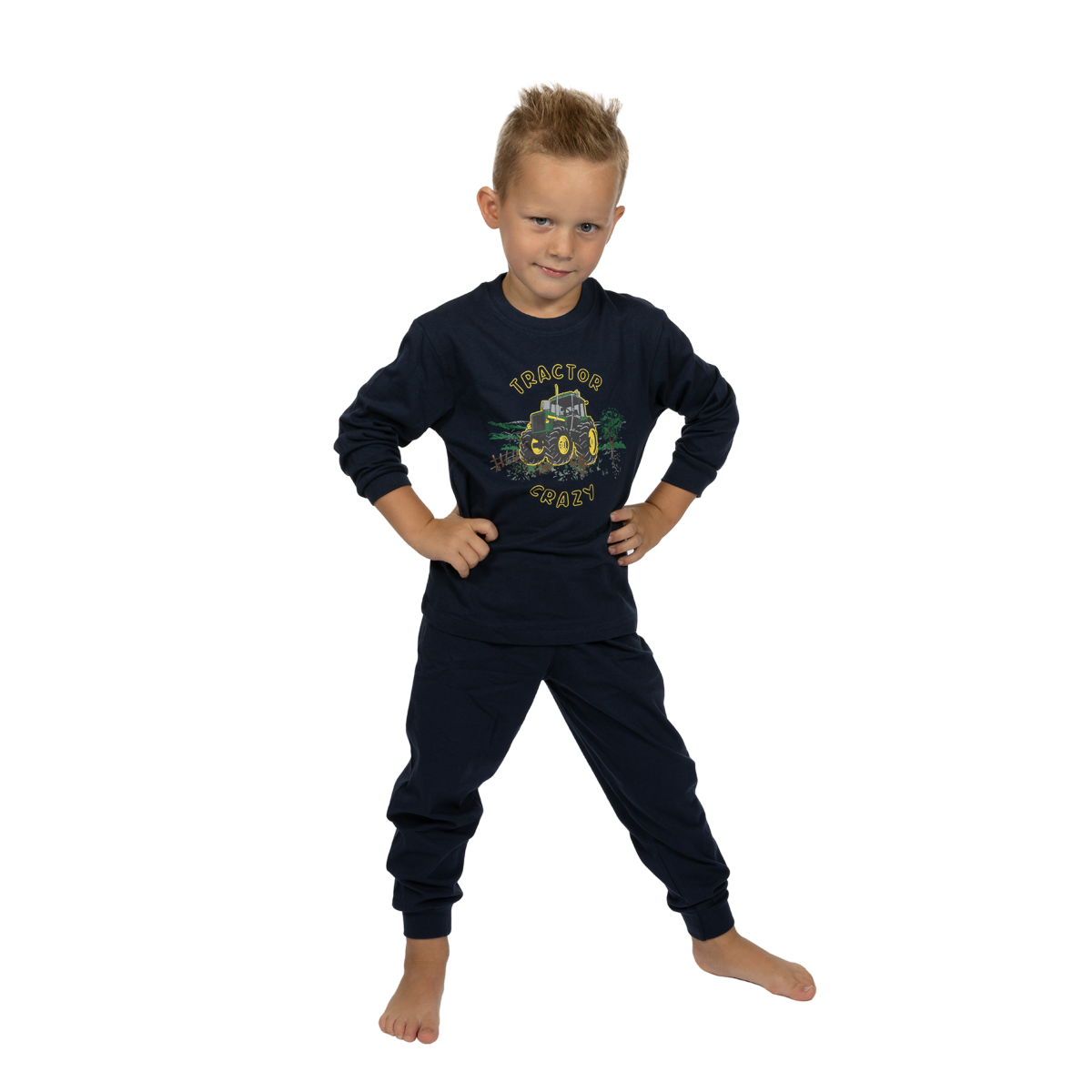 Kinderpyjama  Tractor Crazy - marine