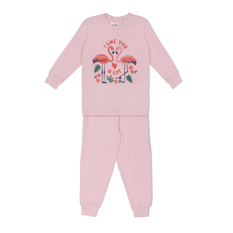 Kinderpyjama  I like You - Roze