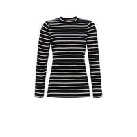 Solo per me gestreept T-shirt - Zwart combinatie