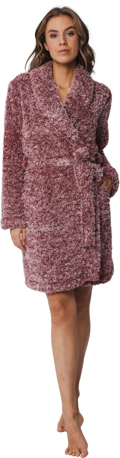 Rebelle fluffy badjas - Rood