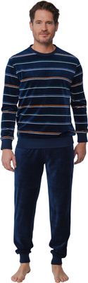 Pastunette velours pyjama - Blauw combinatie
