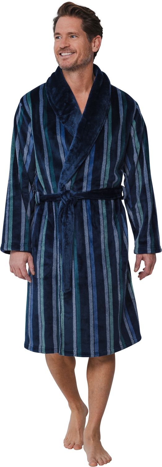 Pastunette badjas fleece - Blauw combinatie