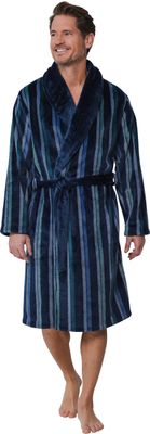 Pastunette badjas fleece - Blauw combinatie