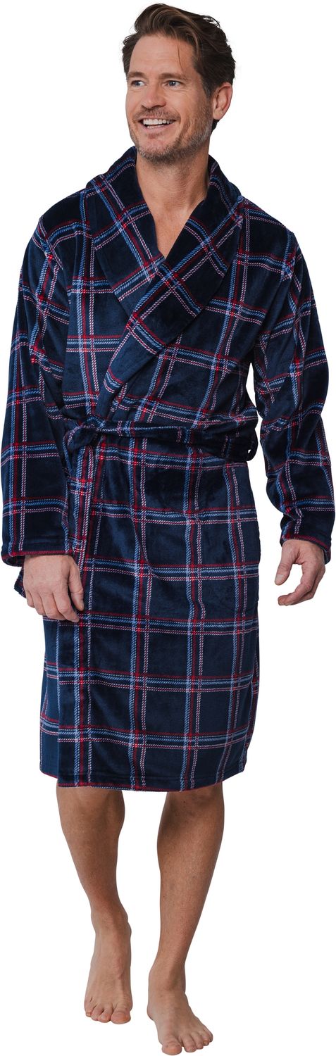 Pastunette badjas fleece - Blauw combinatie