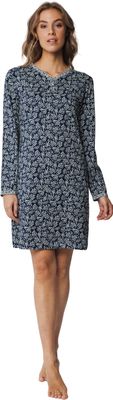 Pastunette katoenen nachthemd - Blauw combinatie