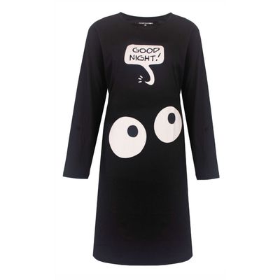 Temptation big-shirt Good Night - Zwart