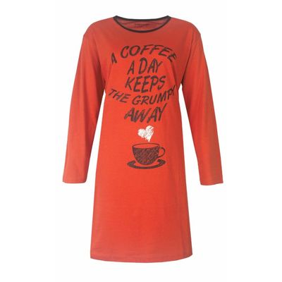 Temptation big-shirt coffee - oranje/ brique