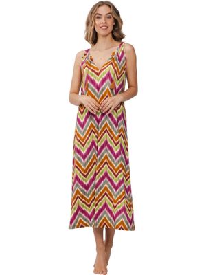 Pastunette lange jurk - Rood combinatie