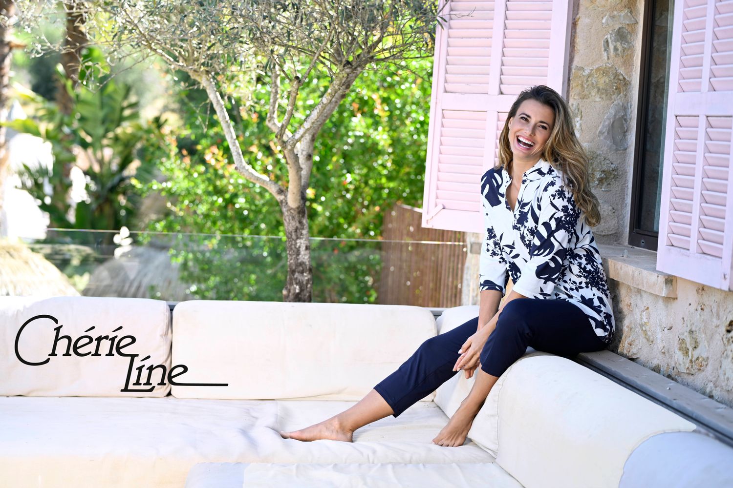 Cherie Line bij Ringella pyjama - Blauw combinatie