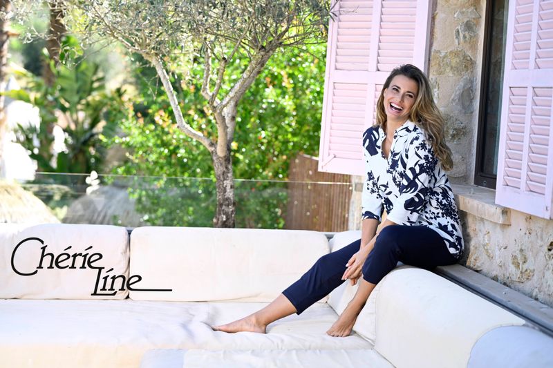 Cherie Line bij Ringella pyjama - Blauw combinatie