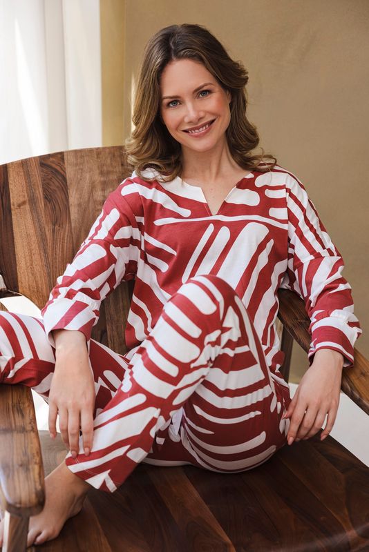 Pastunette pyjama - Donker oranje/ brique