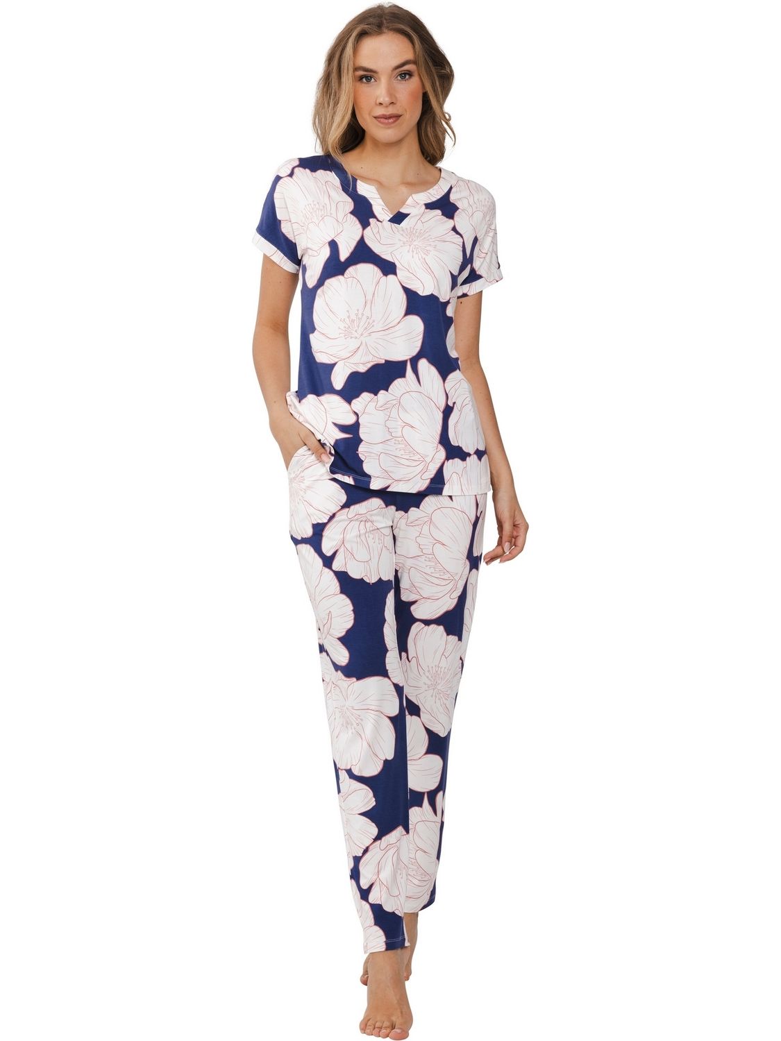 Pastunette pyjama - Blauw combinatie