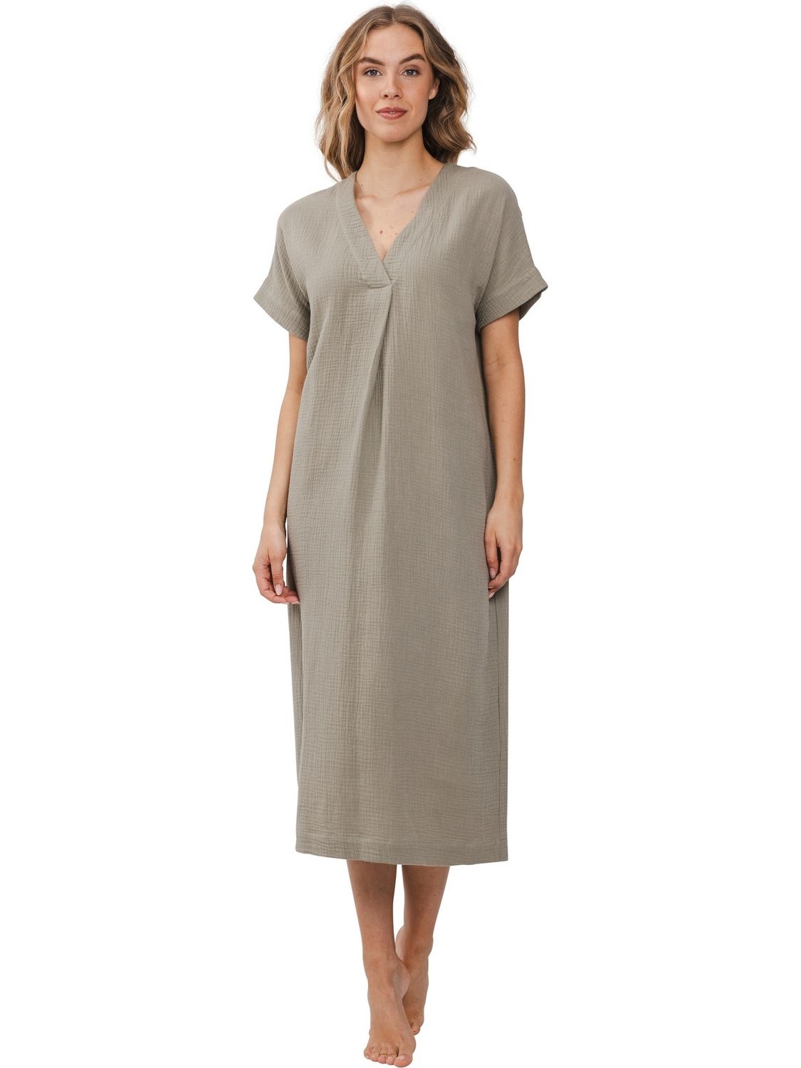 Pastunette lange jurk - Khaki