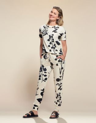 Essenza lange broek ecru print -  Ecru combinatie