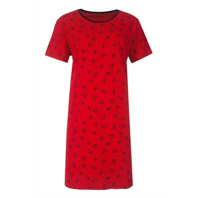 Temptation-big-shirt- Rood combinatie