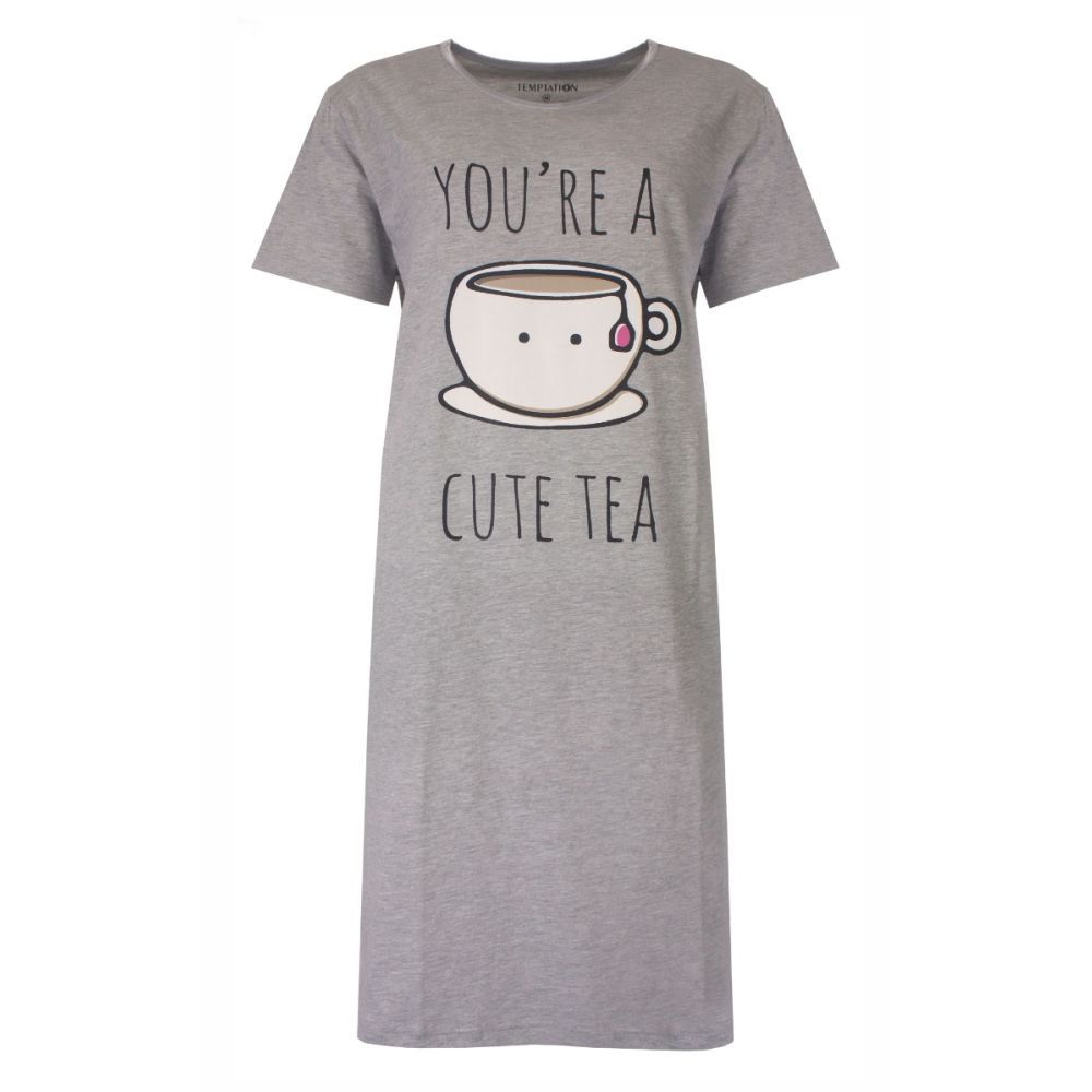 Temptation big-shirt-you&#39;re - Grijs