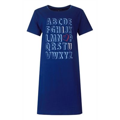 Temptation big-shirt- ABCD -Kobalt