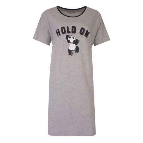 Temptation big-shirt-Hold on- Grijs