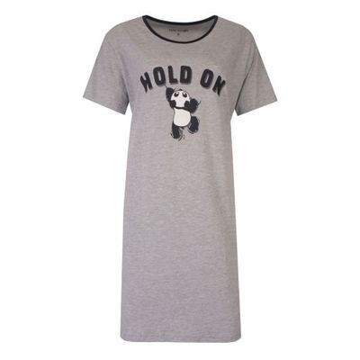 Temptation big-shirt-Hold on- Grijs