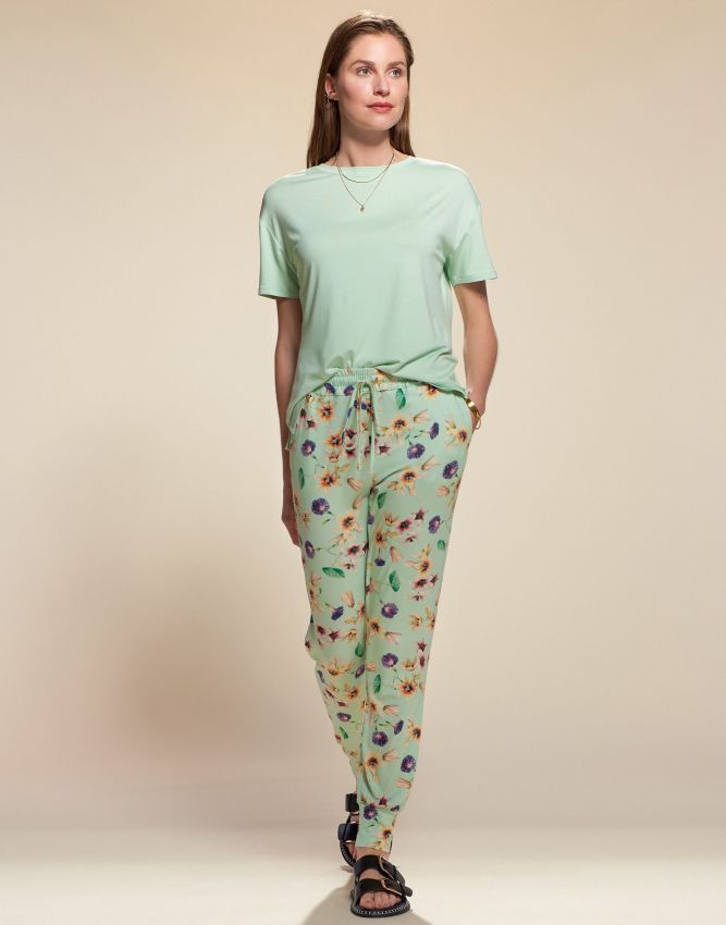Essenza lange broek- Groen combinatie