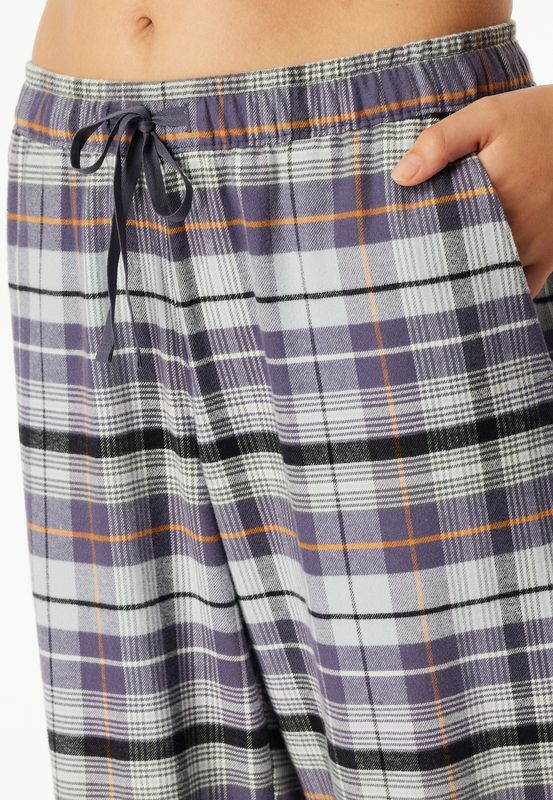Schiesser flannel broek - bleu combi