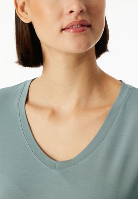 Schiesser t-shirt lange mouw - petrol