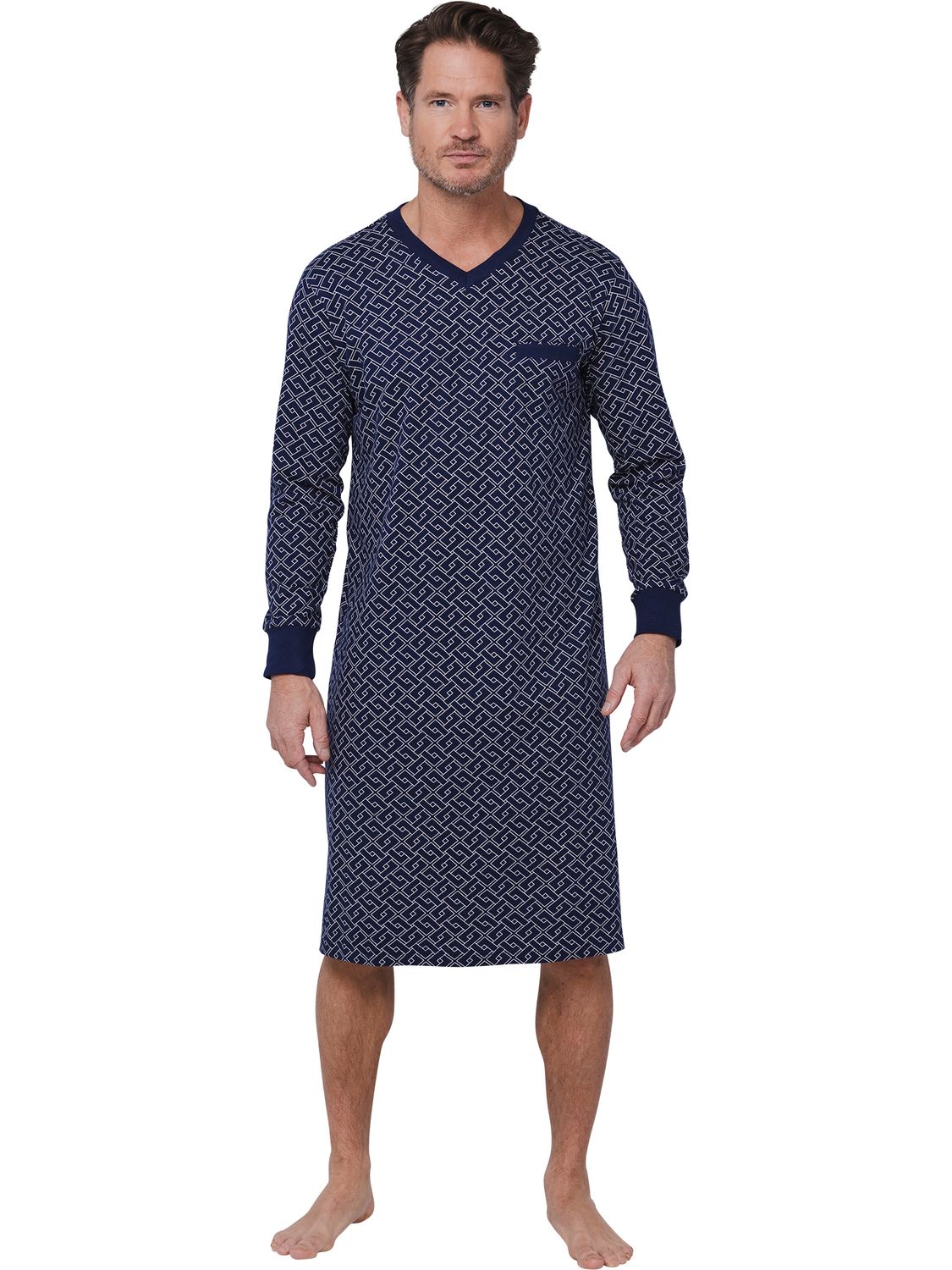 Pastunette heren nachthemd - dark bleu