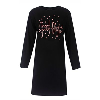 Temptation big-shirt-  goodnight zwart