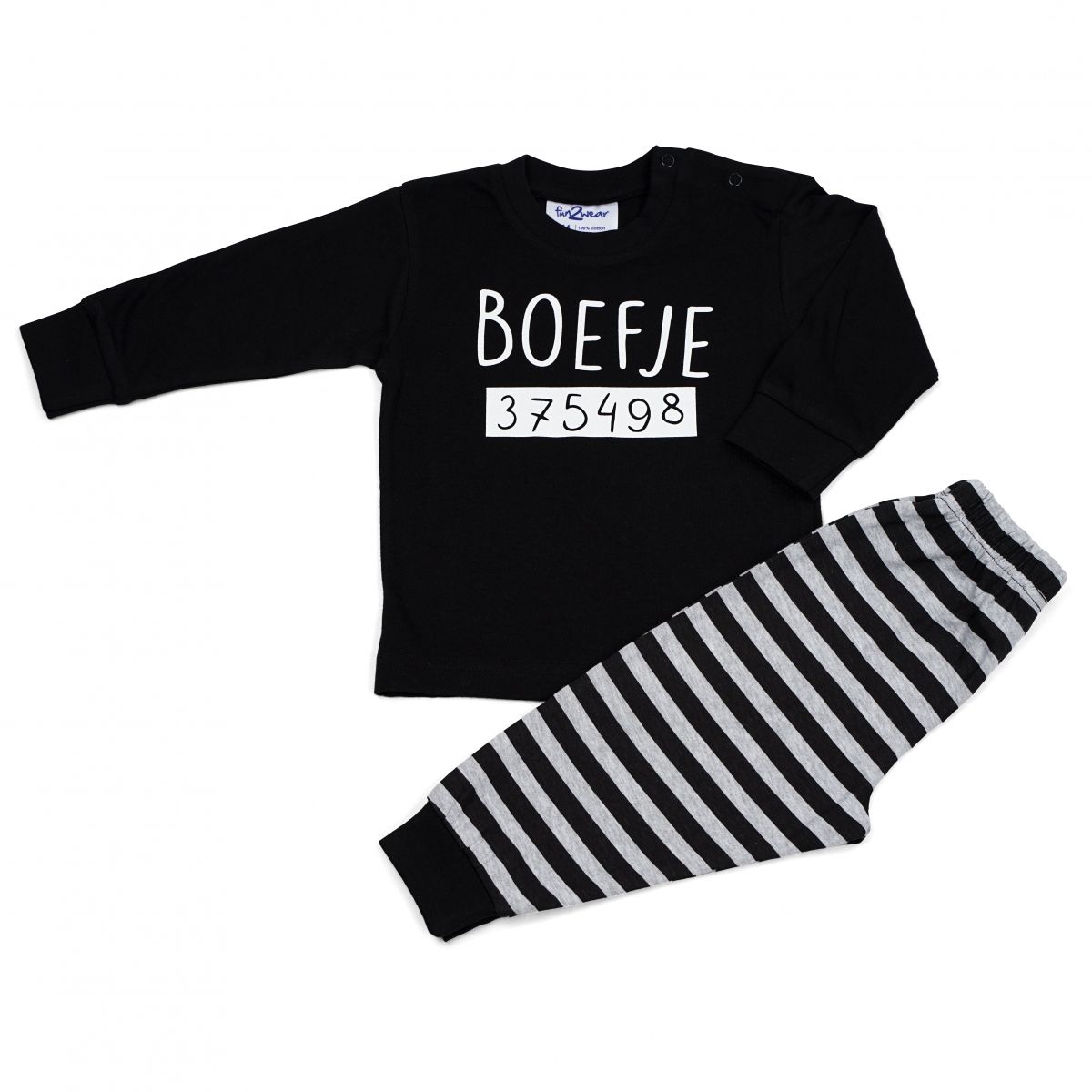 Kinderpyjama boefje- Zwart