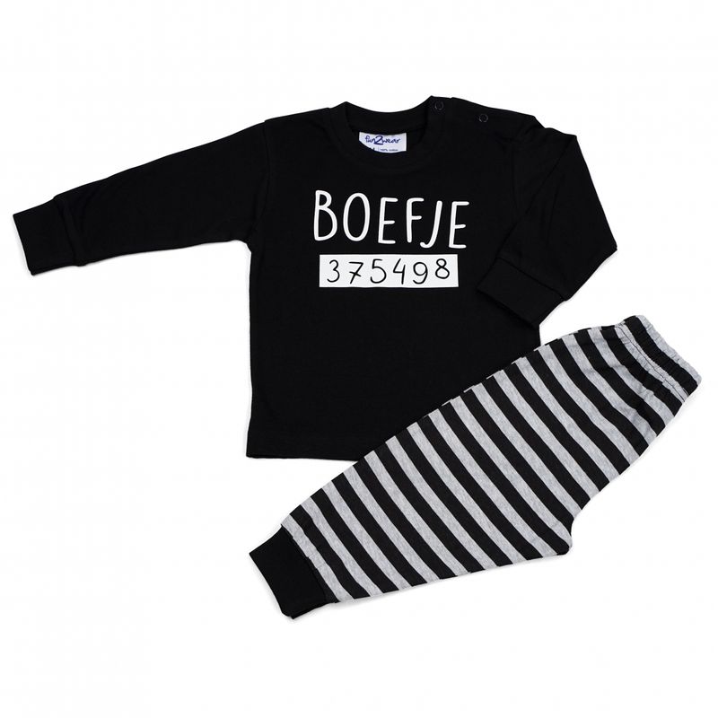 Kinderpyjama boefje- Zwart