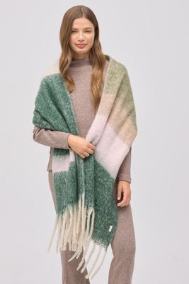 Ysabel Mora pashmina sjaal groen