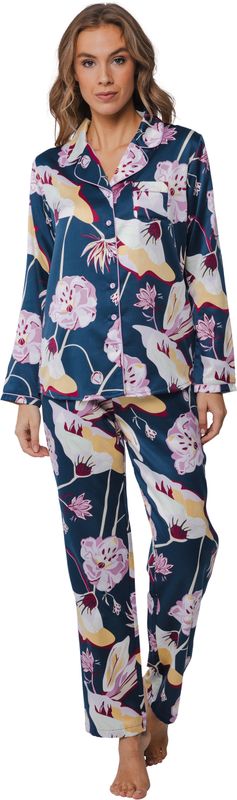 Pastunette satijn pyjama - dark blue