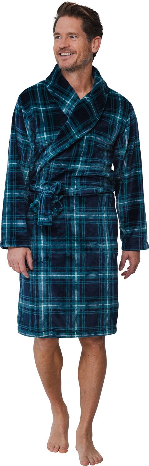 Pastunette badjas fleece - Blauw combinatie