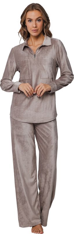 Pastunette velours huispak - Zand Pastunette velours huispak - Zand