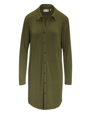 Essenza nachthemd doorknoop-Mosgroen